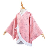 Kamado Nezuko Demon Slayer: Kimetsu no Yaiba Cosplay Costume Kids Children Kimono Coat