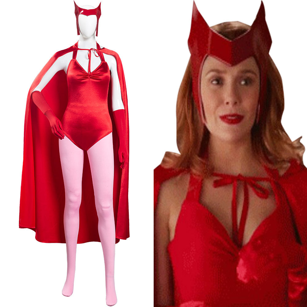 Wanda Maximoff Women Jumpsuit Outfits Halloween Carnival Suit