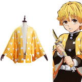 Agatsuma Zenitsu Demon Slayer: Kimetsu no Yaiba Cosplay Costume Kimono Coat