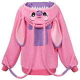 Lilo & Stitch Angel Hoodies Cosplay Costume Coat  Outfits Halloween Carnival Party Suit