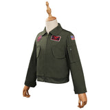 Kids Children Top Gun: Maverick Cosplay Costume Bomber Jacket Outfits Halloween Carnival Suit