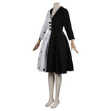 Cruella de Vil Cruella Cosplay Costume Dress Outfits Halloween Carnival Suit