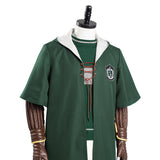 Slytherin Green Quidditch Harry Potter Cosplay Costume Magic Shool Uniform Outfits Halloween Carnival Suit