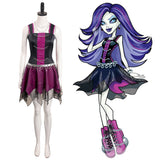 Monster High Spectra Vondergeist Cosplay Costume Dress Halloween Outfits Carnival Suit