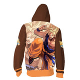 Dragon Ball Cosplay Hoodie 3D Printed Hooded Sweatshirt Casual Streetwear Zip  Up Jacket Coat