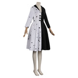 Cruella de Vil Cruella Cosplay Costume Dress Outfits Halloween Carnival Suit