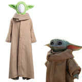 Baby Yoda The Mando Cosplay Costume Robe Hat Outfits Halloween Carnival Suit