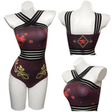 Genshin Impact HUTAO Cosplay Costume Jumpsuit One Piece Swimwears  Halloween Carnival Suit