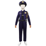 Kids Children 2022 Zootopia 2 Nick Cosplay Costume Police Uniform Outfits Halloween Carnival Suit