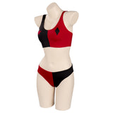Harley Quinn/Harleen Quinzel Swimsuit Cosplay Costume Two-Piece Swimwear Outfits Halloween Carnival Suit