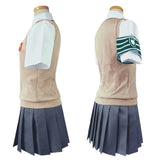 Anime A Certain Scientific Railgun Misaka Mikoto/Shirai Kuroko  Cosplay Costume School Uniform Top Skirt Outfits Halloween Carnival Costumes