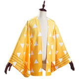 Agatsuma Zenitsu Demon Slayer: Kimetsu no Yaiba Cosplay Costume Kimono Coat