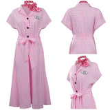 1970 Pink Lady Cosplay Costume Dress Outfits Halloween Carnival Suit