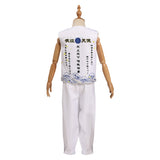 Kids Children Japanese Bosozoku Kimono Cosplay Costume White Vest Pants Outfits Halloween Carnival Suit