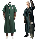 Slytherin Green Quidditch Harry Potter Cosplay Costume Magic Shool Uniform Outfits Halloween Carnival Suit