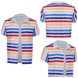 Barbie 1964 Ken Rainbow Striped Shirt Cosplay Costume Outfits Halloween Carnival Suit