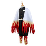 Rengoku Kyoujurou Demon Slayer: Kimetsu no Yaiba Cosplay Costume Kids Children Coat Pants Cloak Outfits Halloween Carnival Suit