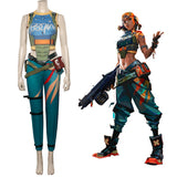 Valorant Raze Cosplay Costume T-shirt Pants Hat Outfits Halloween Carnival Suit