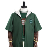 Slytherin Green Quidditch Harry Potter Cosplay Costume Magic Shool Uniform Outfits Halloween Carnival Suit