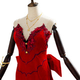 Aerith Aeris Gainsborough Red Party Dress Halloween Final Fantasy VII Remake Cosplay Costume