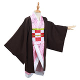 Kamado Nezuko Demon Slayer: Kimetsu no Yaiba Cosplay Costume Kids Kimono Outfits Halloween Carnival Suit