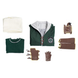 Slytherin Green Quidditch Harry Potter Cosplay Costume Magic Shool Uniform Outfits Halloween Carnival Suit