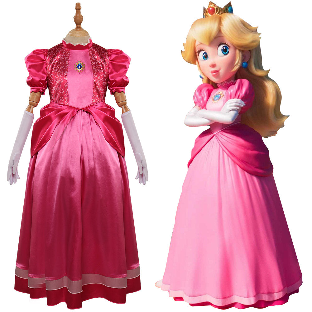 Princess Peach Jumpsuit Nouveau costume Mario Costume Enfant Halloween  Carnival Suit