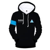 Detroit: Become Human Pullover Hoodie Connor RK800 Hoodie KARA Sweatshirt Unisex