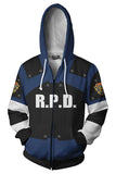 Resident Evil 2 Remake Re Leon Scott Kennedy Hoodie Teen Zip Up Sweatshirt