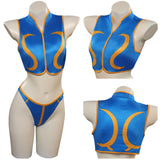 Street Fighter Chun-Li Original Design Swimsuit Isabela Madrigal Cosplay Swimwear Lovely Sport Beach Wear Bath Suit