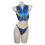 Street Fighter Chun-Li Original Design Swimsuit Isabela Madrigal Cosplay Swimwear Lovely Sport Beach Wear Bath Suit