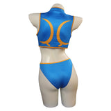 Street Fighter Chun-Li Original Design Swimsuit Isabela Madrigal Cosplay Swimwear Lovely Sport Beach Wear Bath Suit