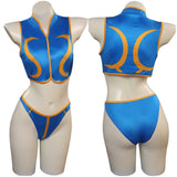 Street Fighter Chun-Li Original Design Swimsuit Isabela Madrigal Cosplay Swimwear Lovely Sport Beach Wear Bath Suit